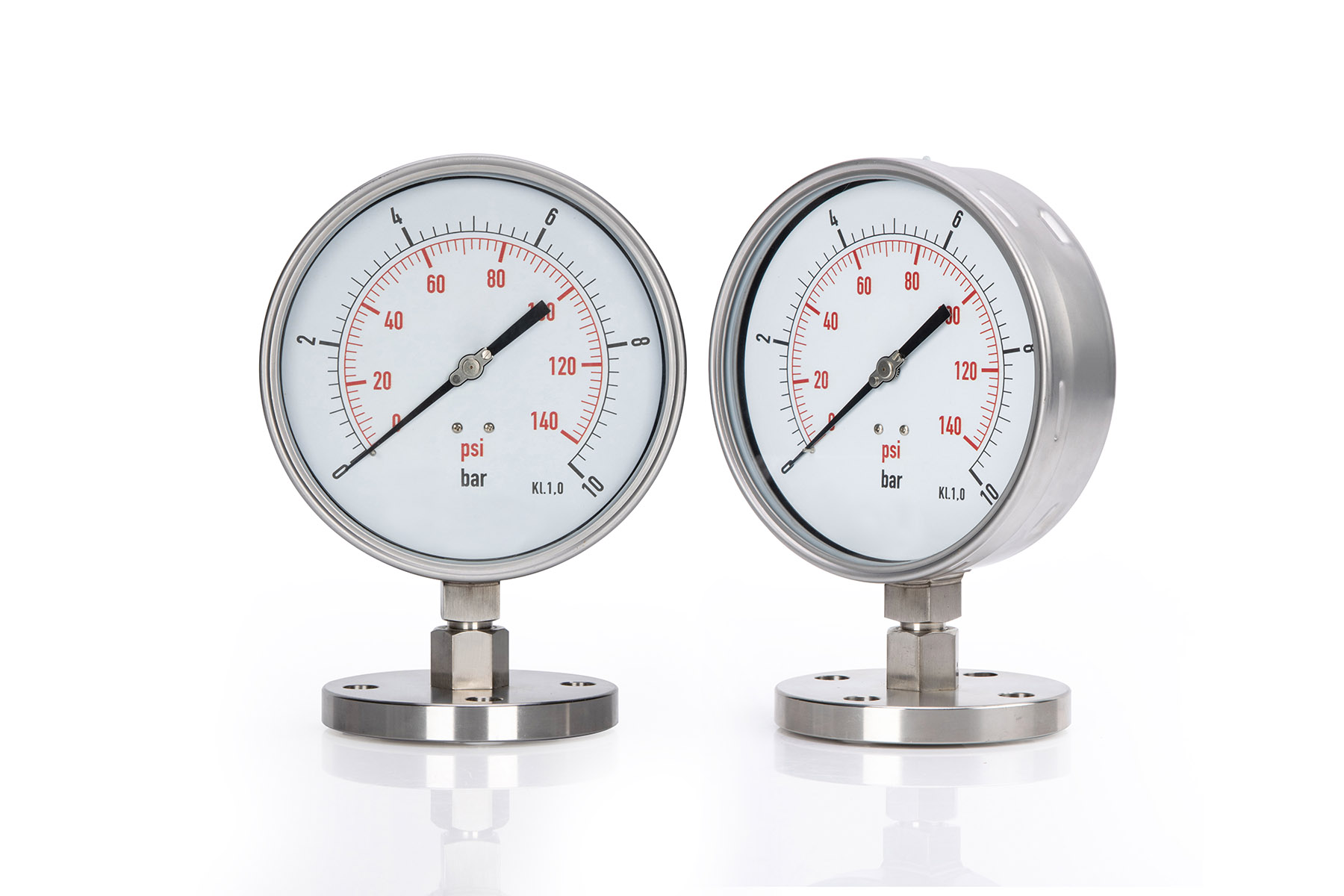 All stainless steel diaphragm pressure gauge