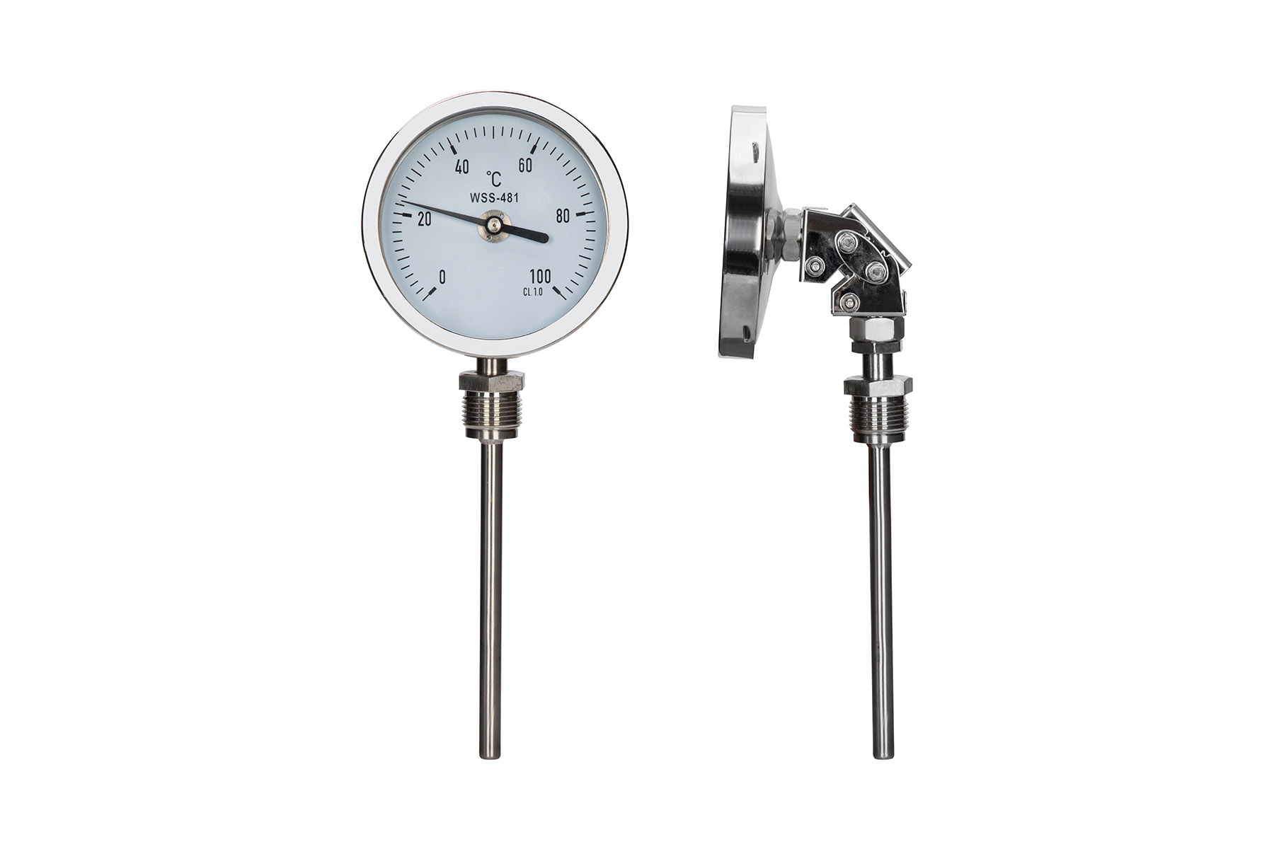 Stainless steel bimetal thermometer